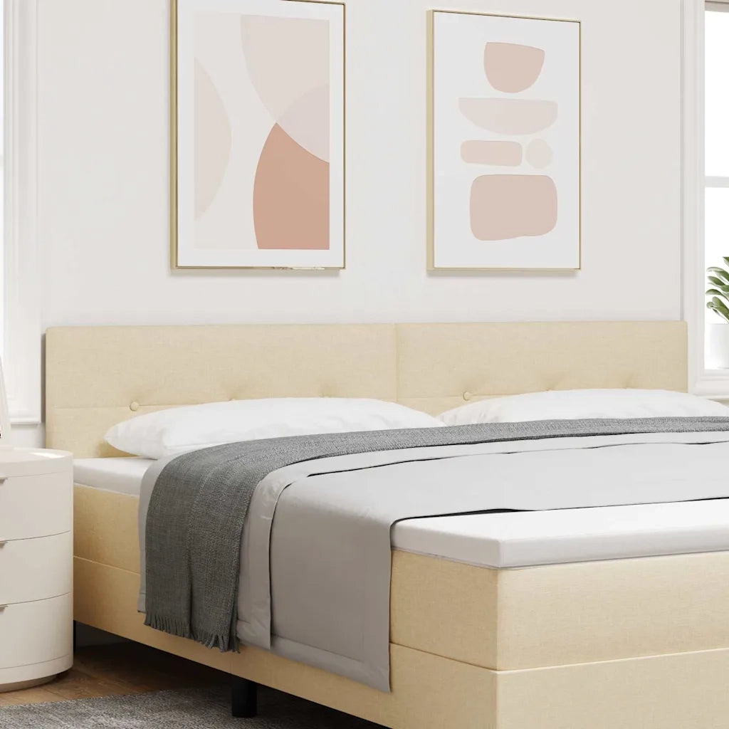 Testiera | Testata LED con strisce LED con Testiera | Testata Crema 200 cm Tessuto