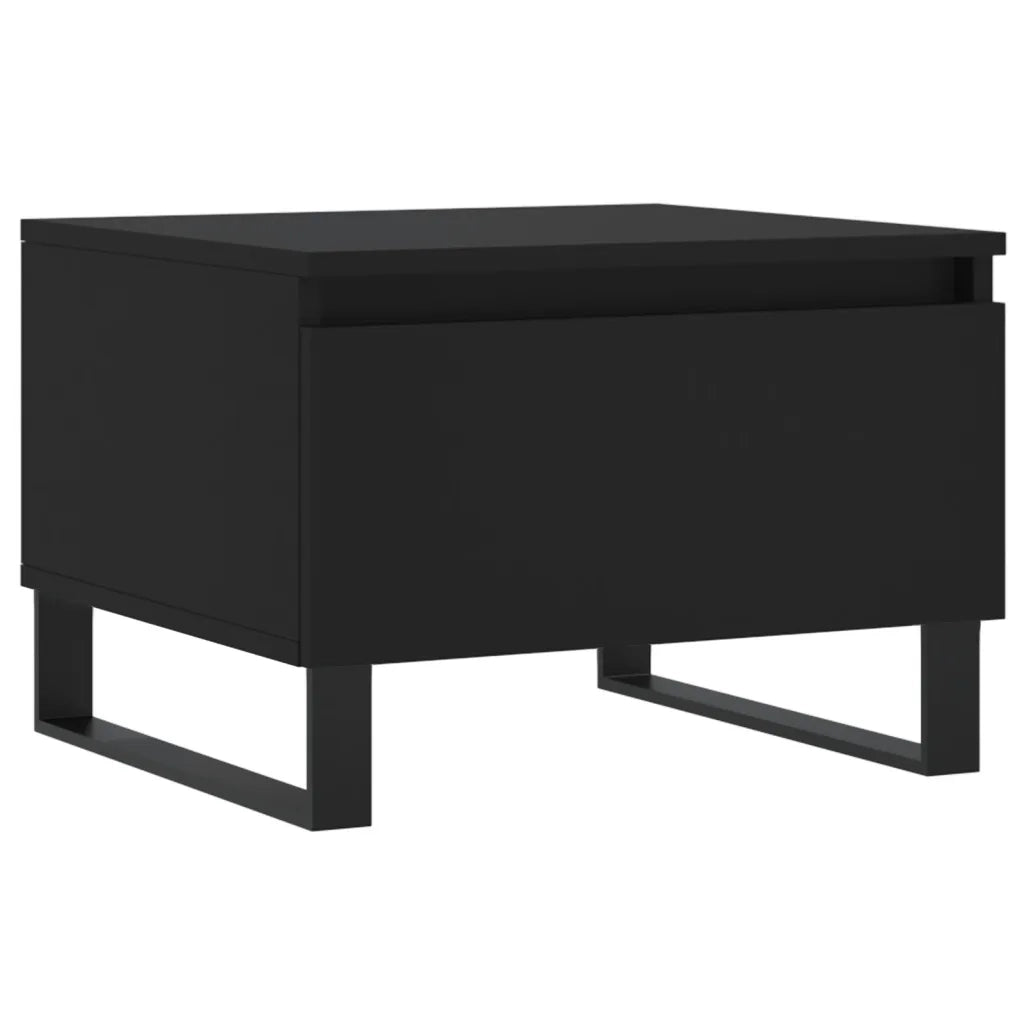 Tavolini da Salotto 2pz Neri 50x46x35 cm in Legno Multistrato 830879