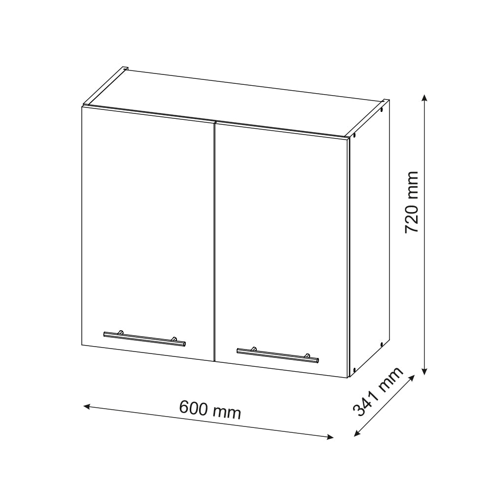 Pensile da cucina Fame-Line Antracite rustico/Bianco 60 cm Vicco
