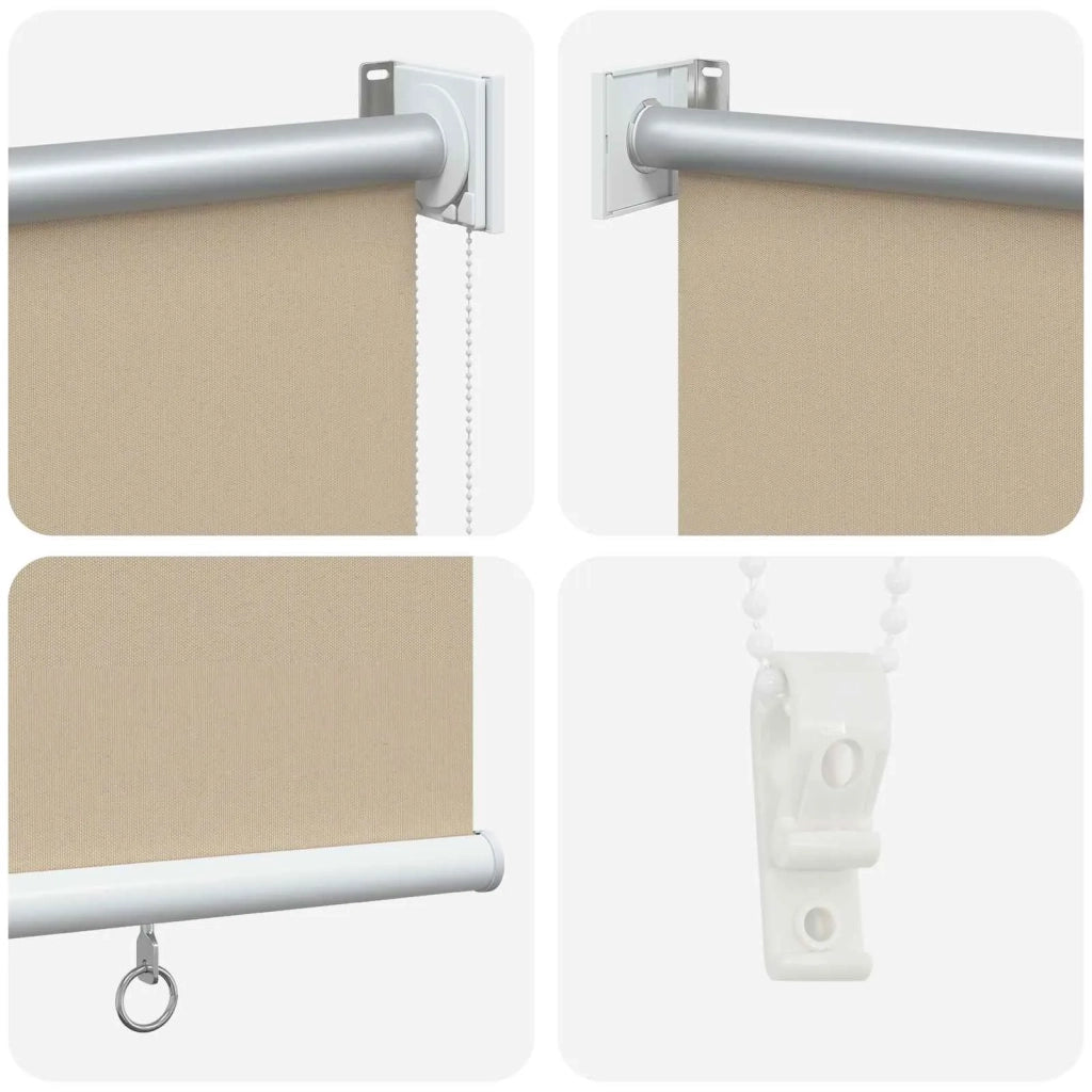 Voletta a rullo | Tenda a rullo con protezione UV Beige 80 x 140 cm Poliestere