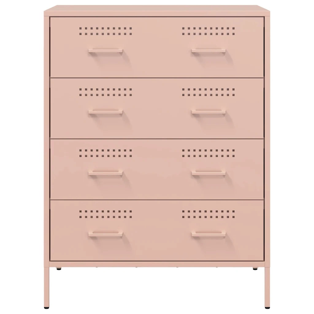 Credenza | Madia | Buffet da pranzo | Armadio da pranzo Rosa 68x39x89 cm in Acciaio