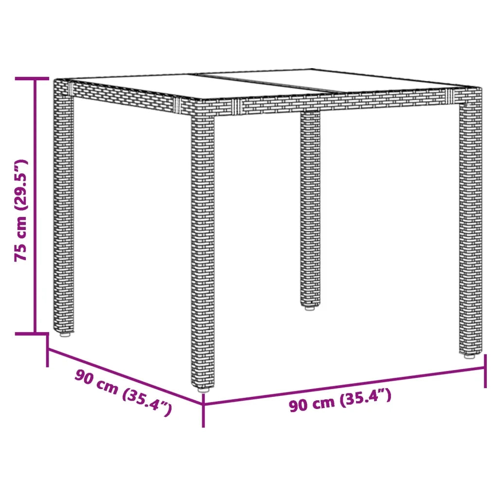 Set Bistrò da Giardino 5 pz con Cuscini in Polyrattan Grigio 3276894