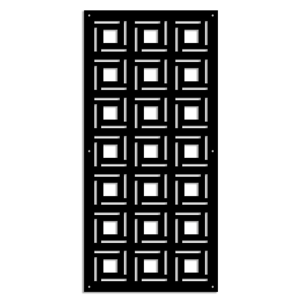 4SIDES - Pannello in PVC traforato - Parasole Colore: nero, Misura: 47x94 cm