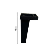 Piede per mobile nero 5,5x5,5 cm