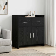 Credenza Rovere Nero 75 x 36 x 80 cm Legno ingegnerizzato 8011116