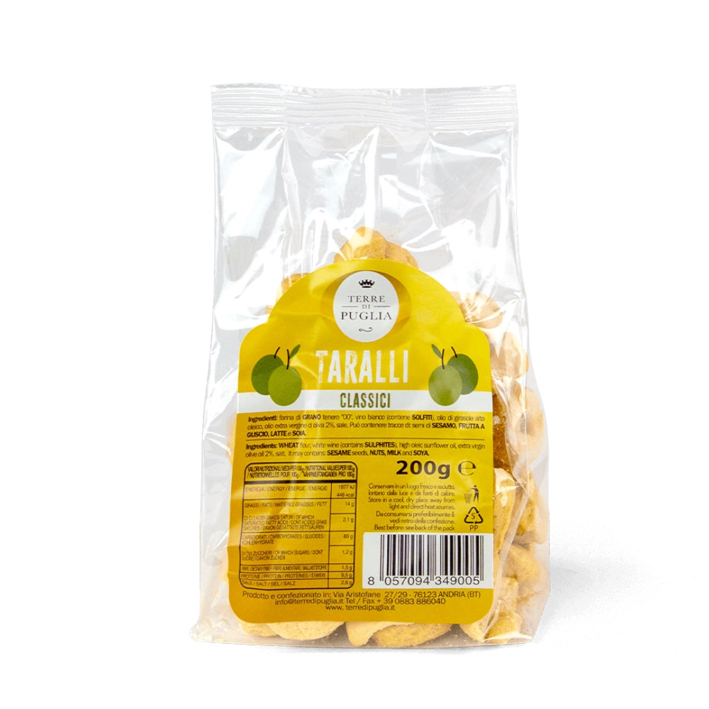Tarallo tradizionale pugliese classico con olio extravergine