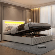 letto imbottito pu bianco 142 x 207 cm