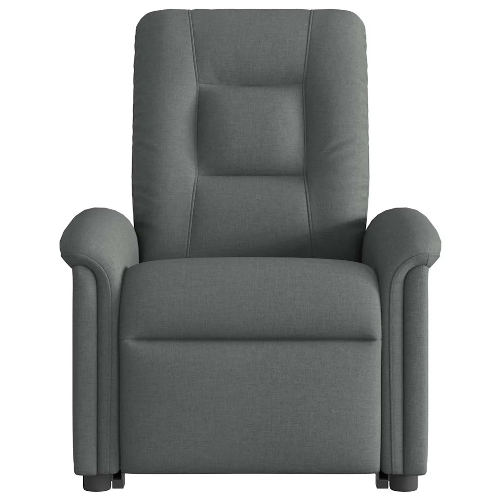 Poltrona | Sedia Relax Alzapersona Reclinabile Elettrica Grigio Scuro Tessuto