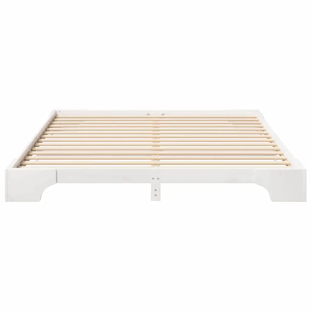 Struttura del letto-Giroletto-Rete del Letto Bianco 180 x 220 cm Pino massello 321023