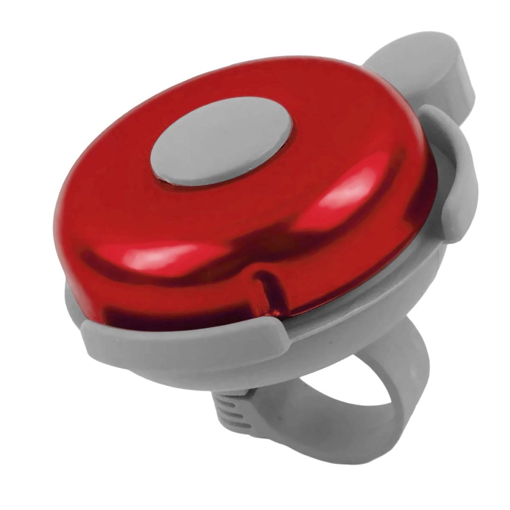 Campanello per bicicletta in alluminio medio per manubrio standard Rosso Avizar