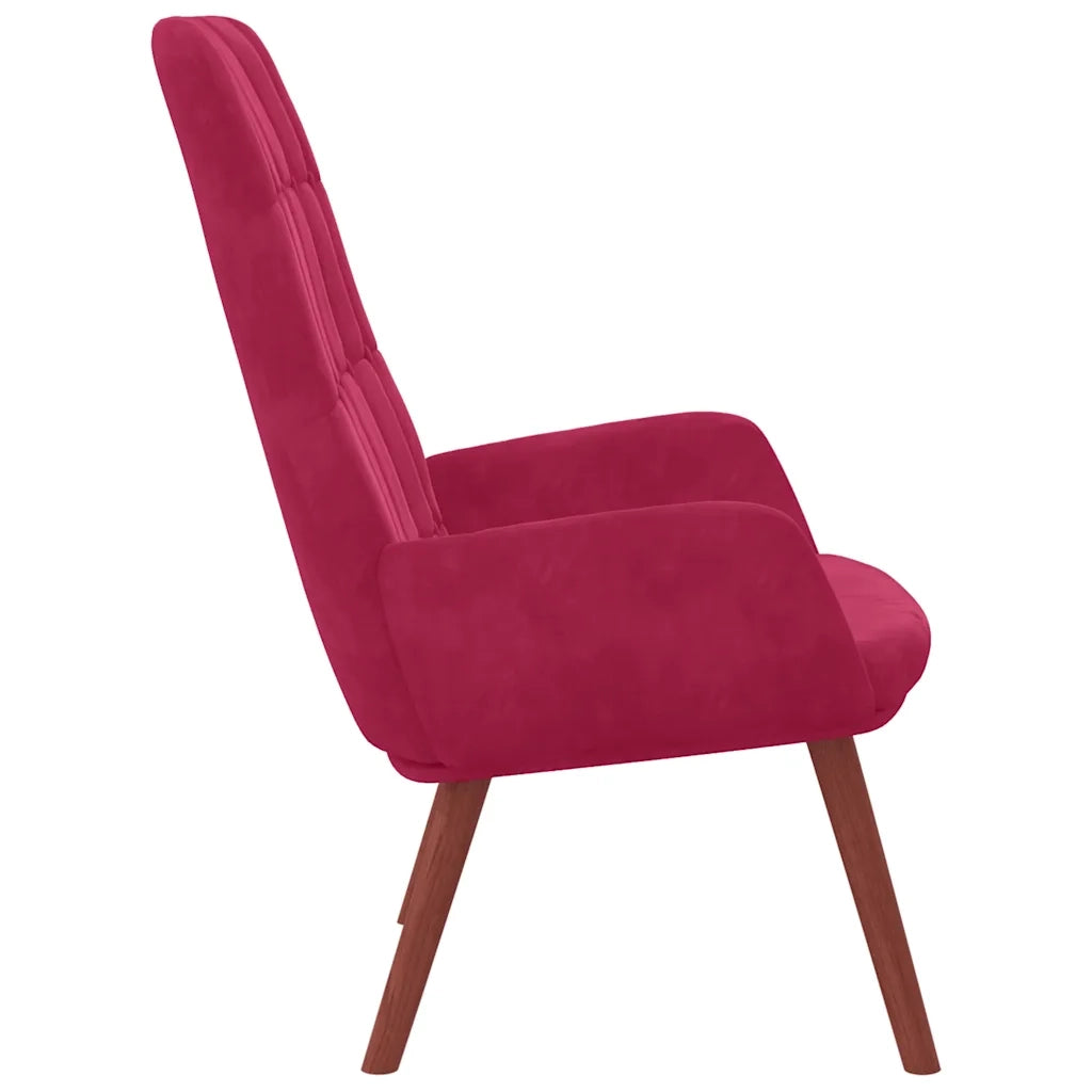 Sedia Relax Rosso Vino in Velluto 4102637