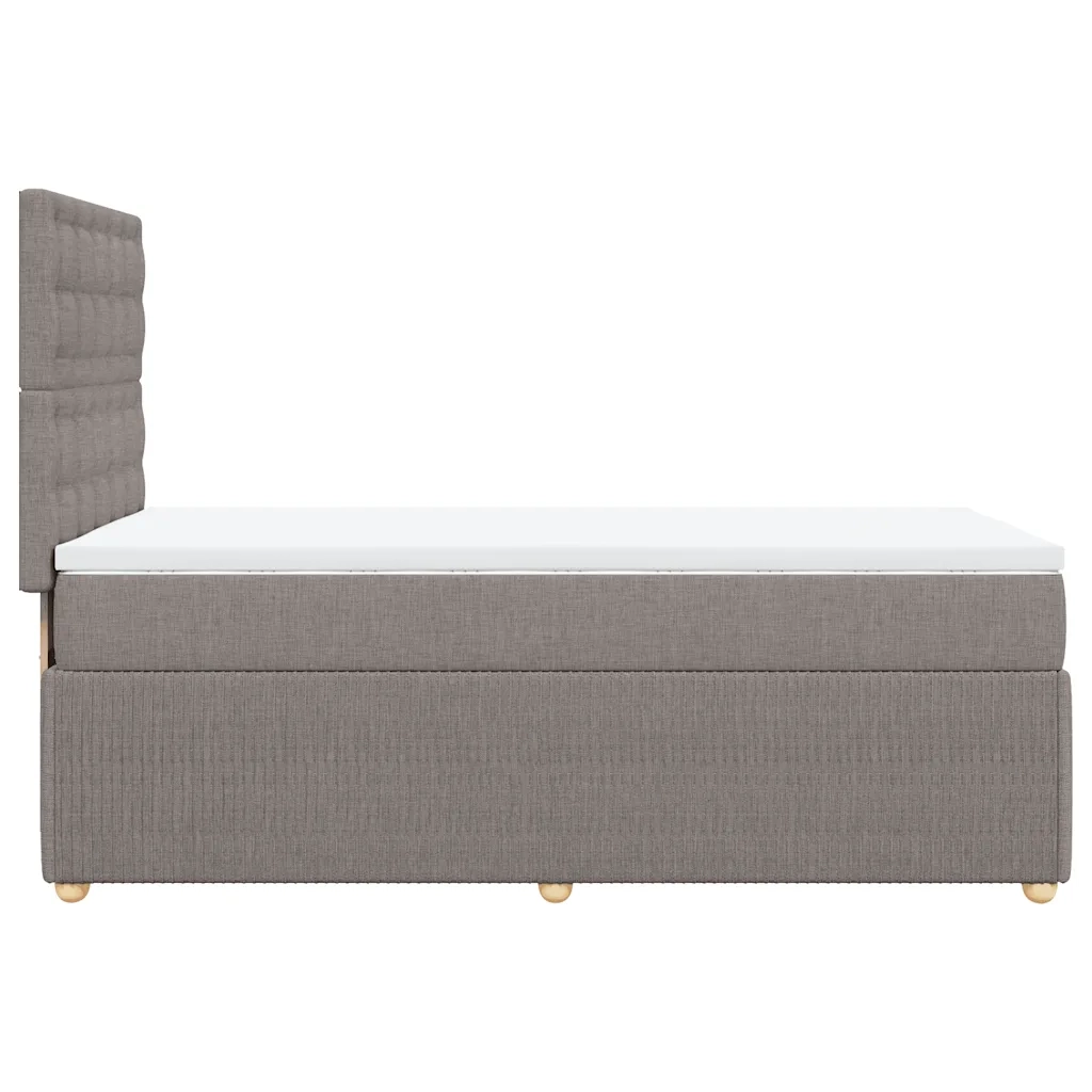 Giroletto a Molle con Materasso Tortora 90x190 cm in Tessuto