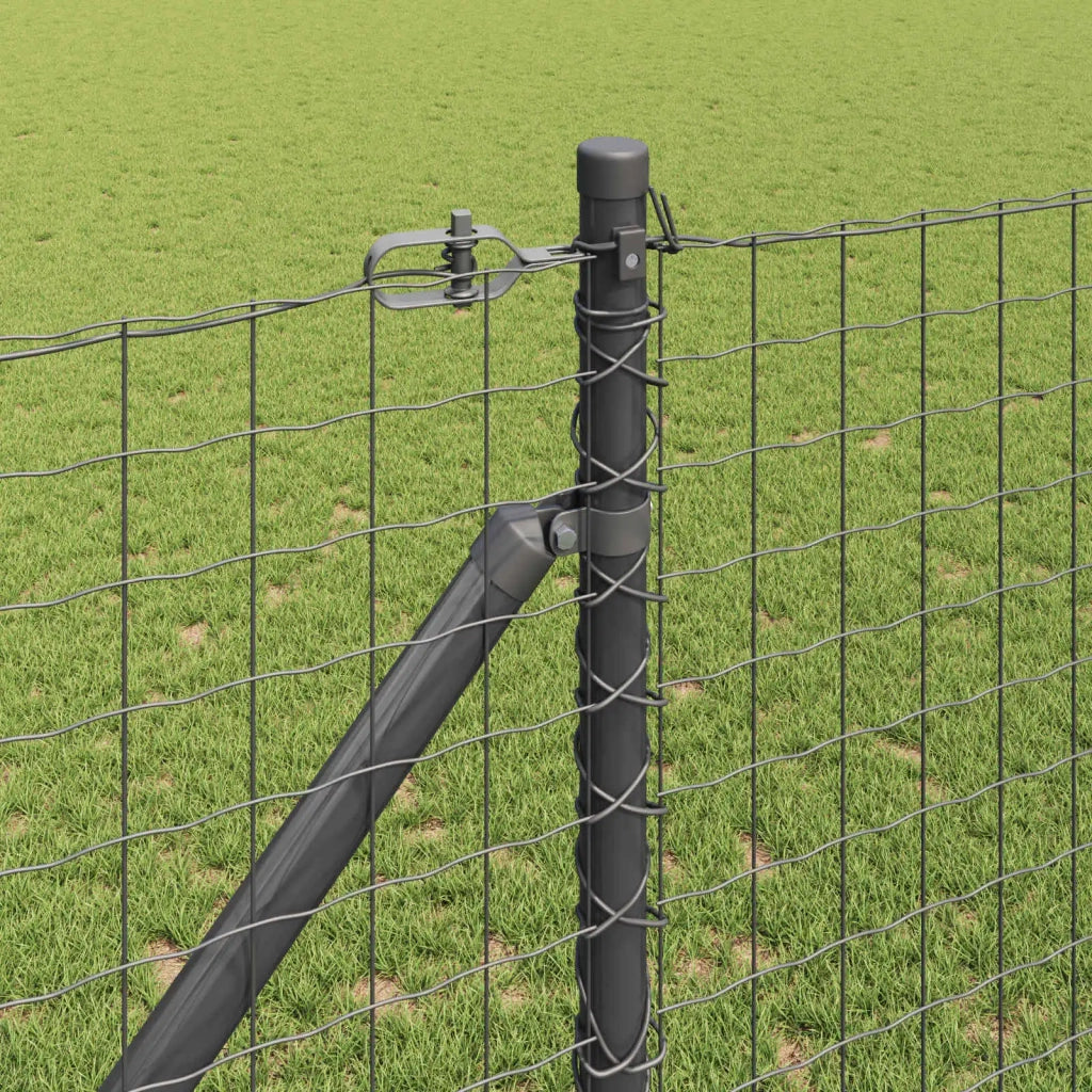 Palo della recinzione 26 pcs Grigio 3,2 x 3,2 x 185 cm