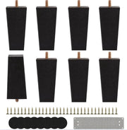 Piedini per mobili in legno massello 10 cm - Set da 8 - Piedini in legno massello per divani e tavoli da salotto