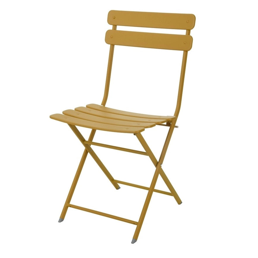 SEDIA BISTROT 48X42H80CM SENAPE IN METALLO