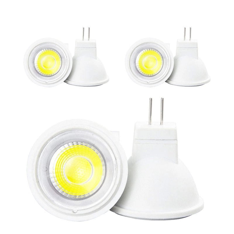 6 Lampada MR11 GU4 Led AC/DC 12V 3W 300LM Freddo 6000K D35X31mm