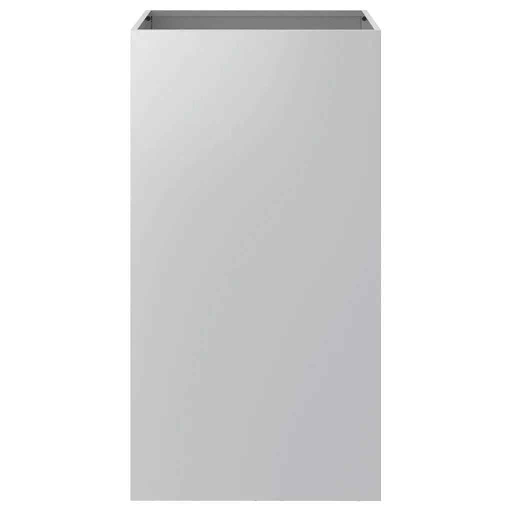 Fioriera-Vaso-Contenitore per Piante Argento 42x38x75 cm in Acciaio Zincato