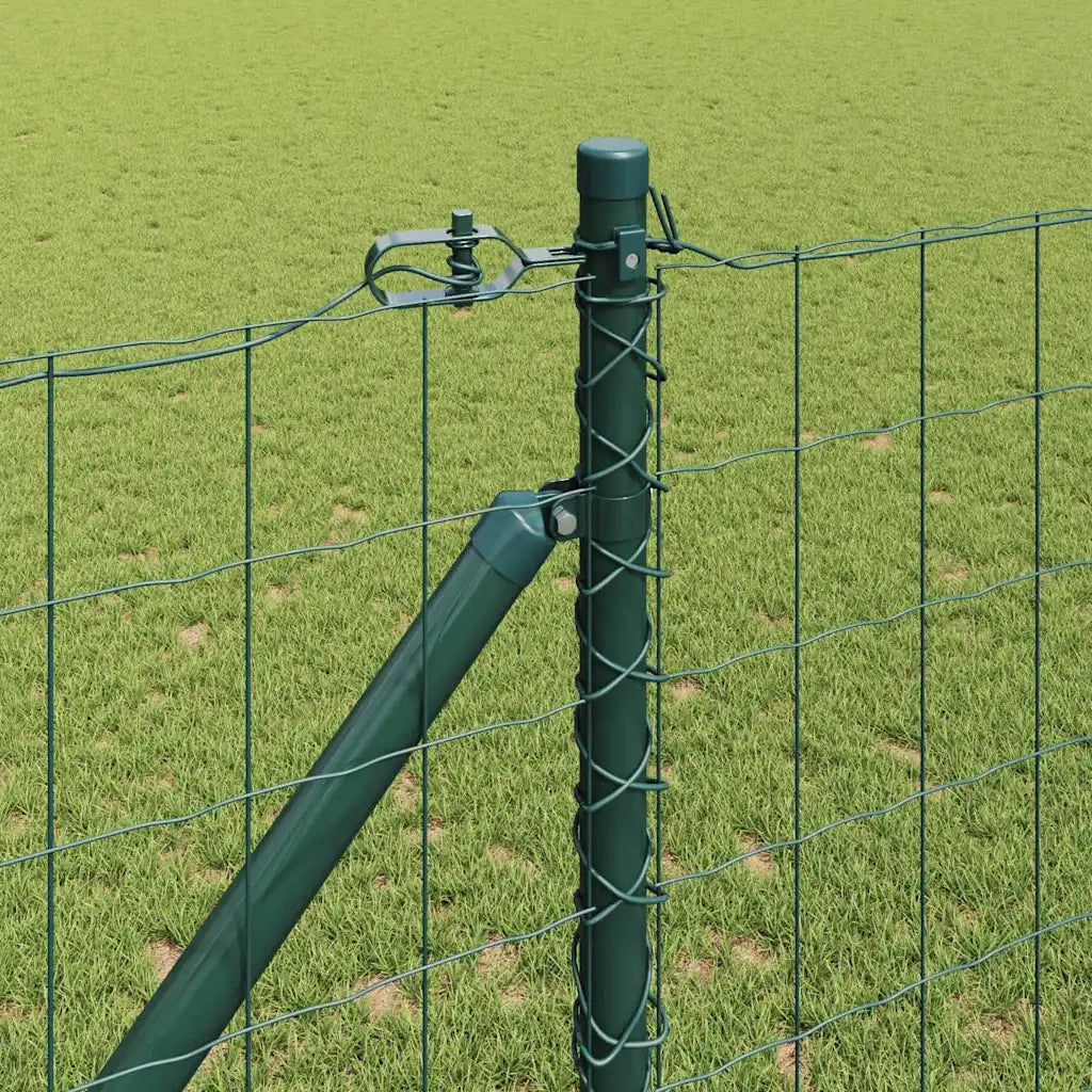 Recinzione da Giardino | Recinzione con Posto Verde 1 x 25 m Acciaio e PVC