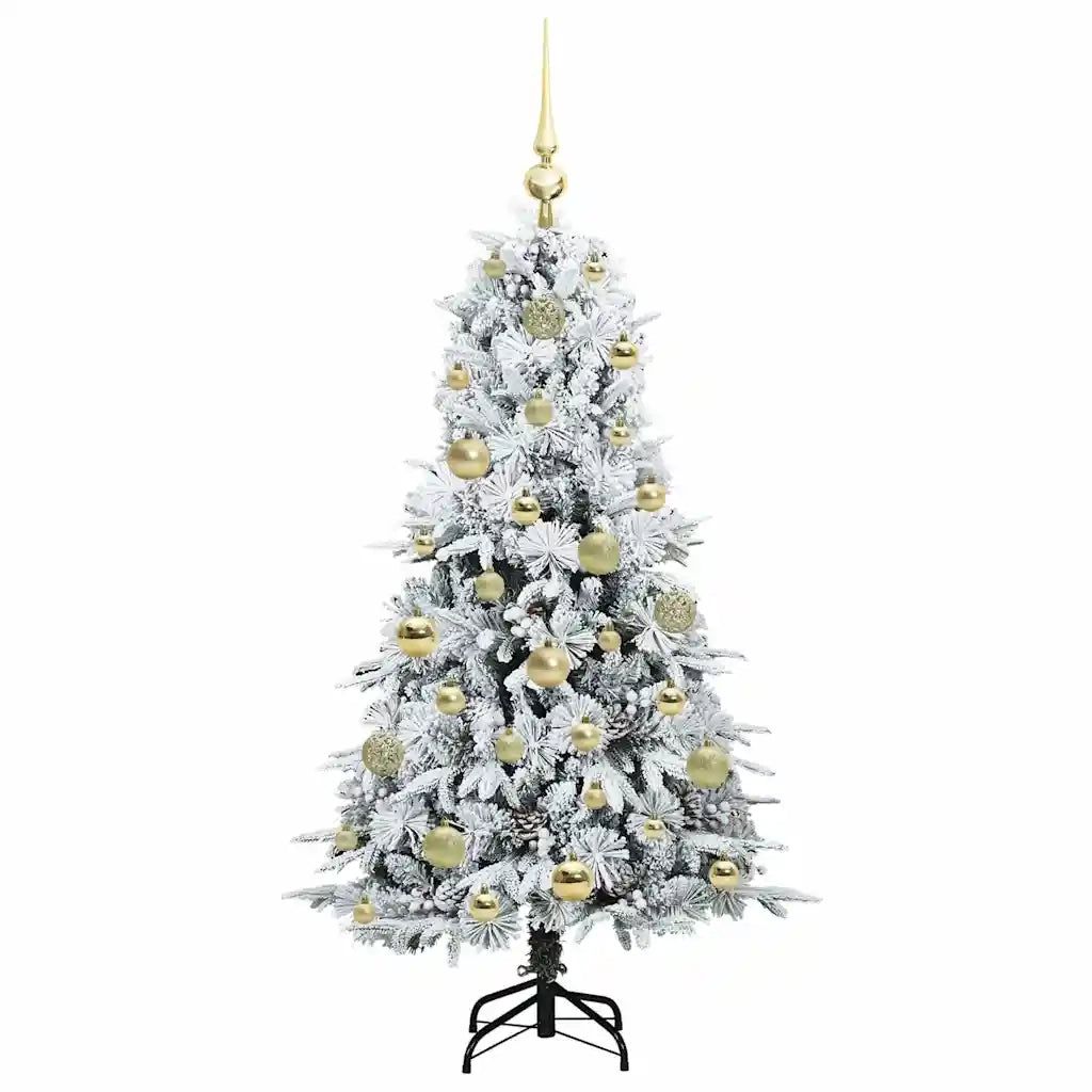 Albero di Natale | Decorazioni natalizie Artificiale con Rami Pieghevoli Bianco 120 cm