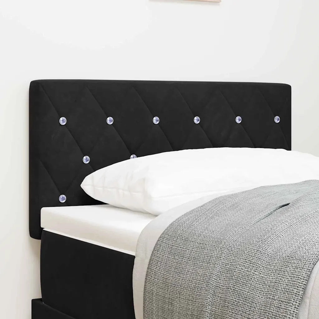 Testiera | Testata LED con strisce LED con Testiera | Testata Nero 80 cm Velluto