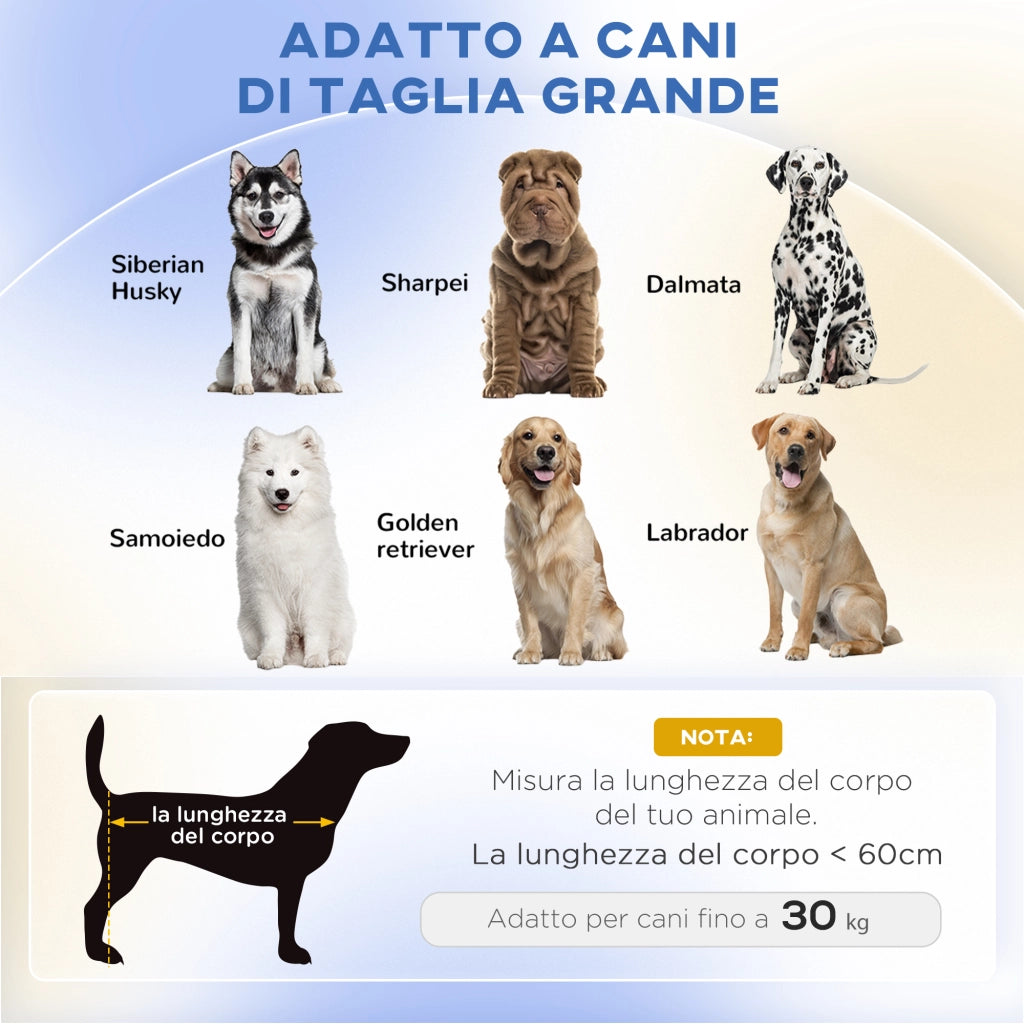 Divano per Cani di Taglia Grande ¨C zephmum ¨C 98x67x25 cm Grigio Poliestere