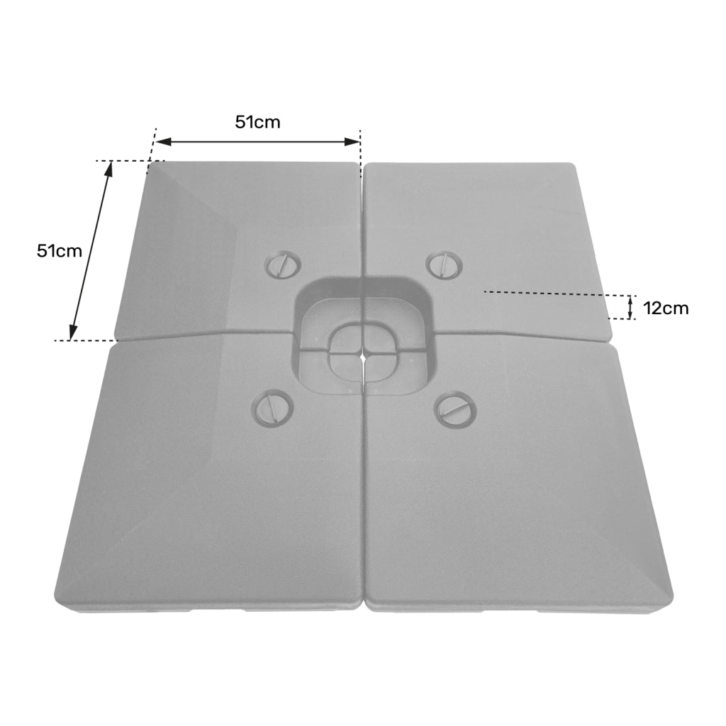 Set di 4 piastrelle quadrate CROZON
