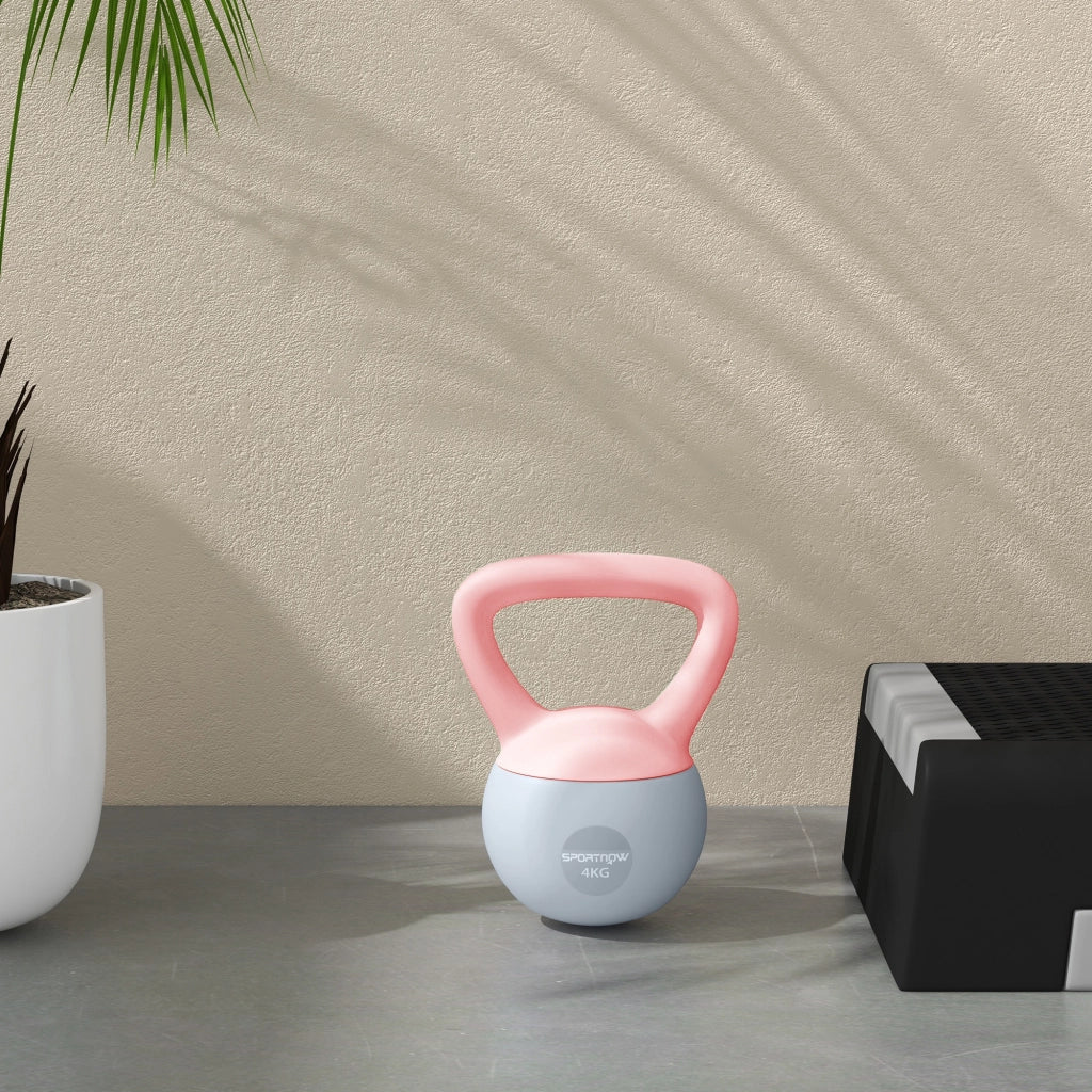 Kettlebell 4 kg ¨C zephmum ¨C rosa e grigio