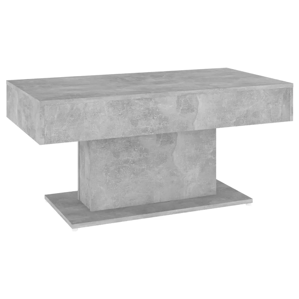 Tavolino da Salotto-Tavolino da soggiorno-Tavolo Grigio Cemento 96x50x45cm Legno Multistrato