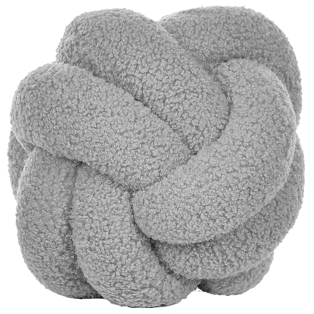 Cuscino Decorativo Cuscino Nodo Velluto Grigio 20 x 20 cm Accessori Decorativi