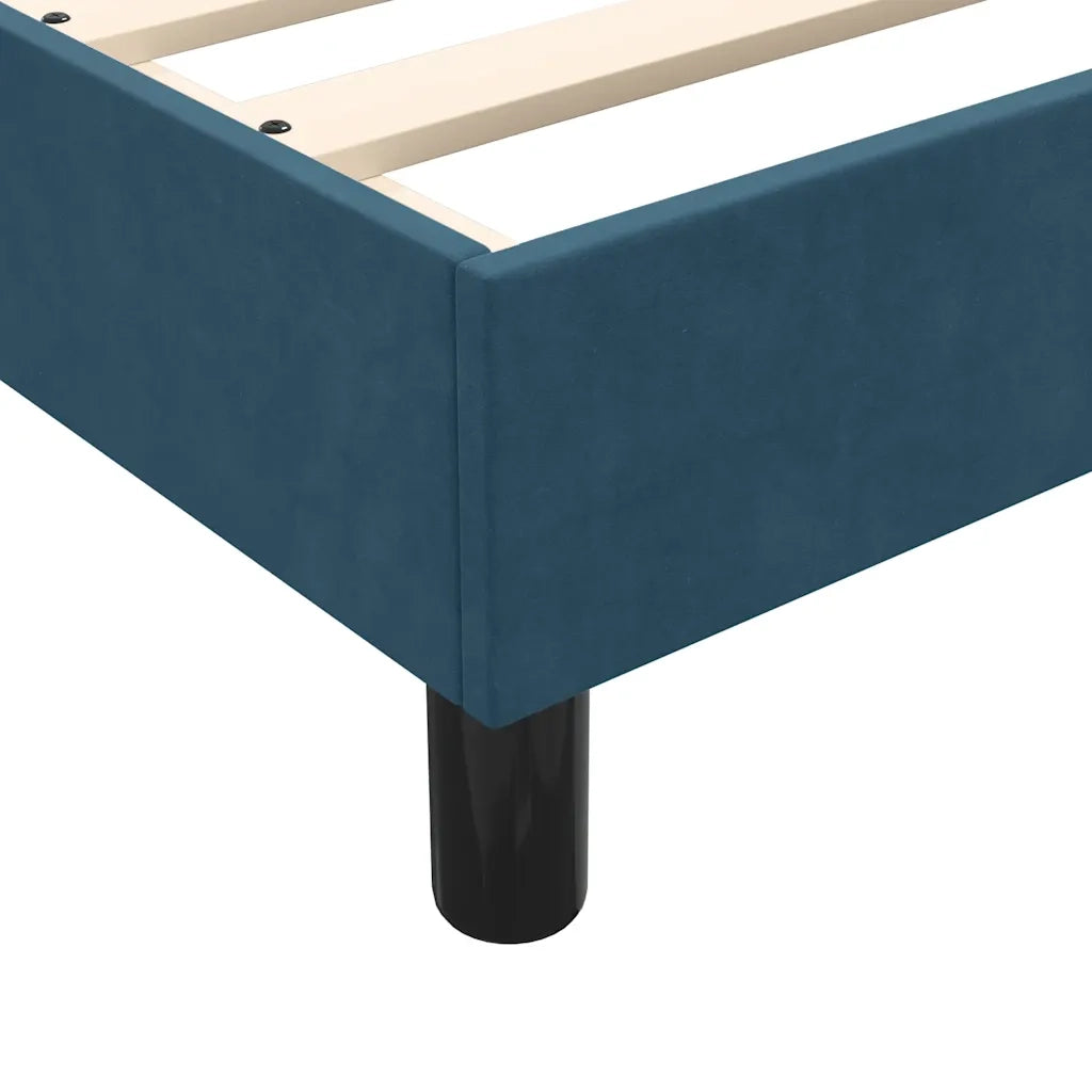 Giroletto a Molle senza Materasso Blu Scuro 160x210 cm Velluto 3315835