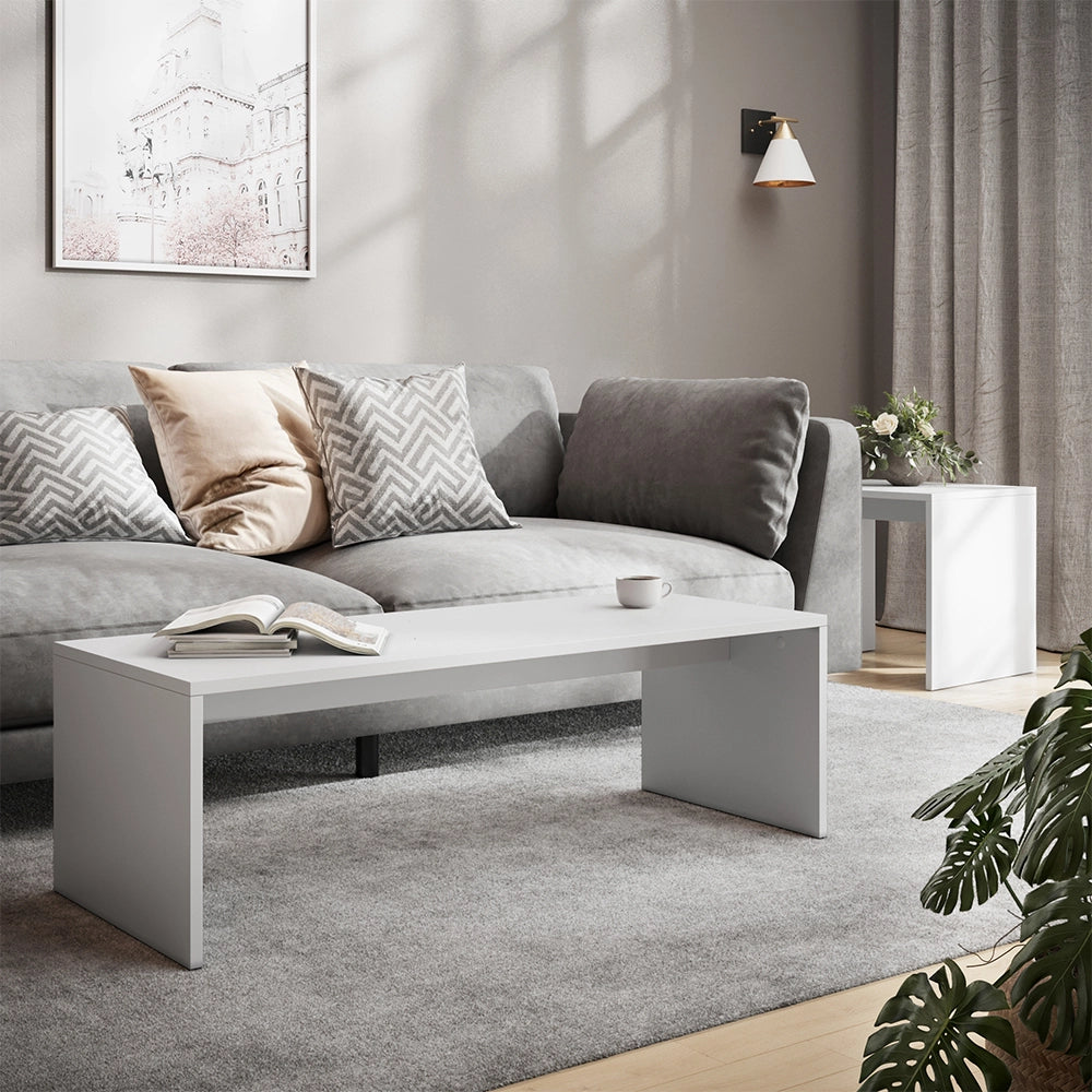 Vicco Set di tavolini Bianco 100 x 48 cm 2 parti