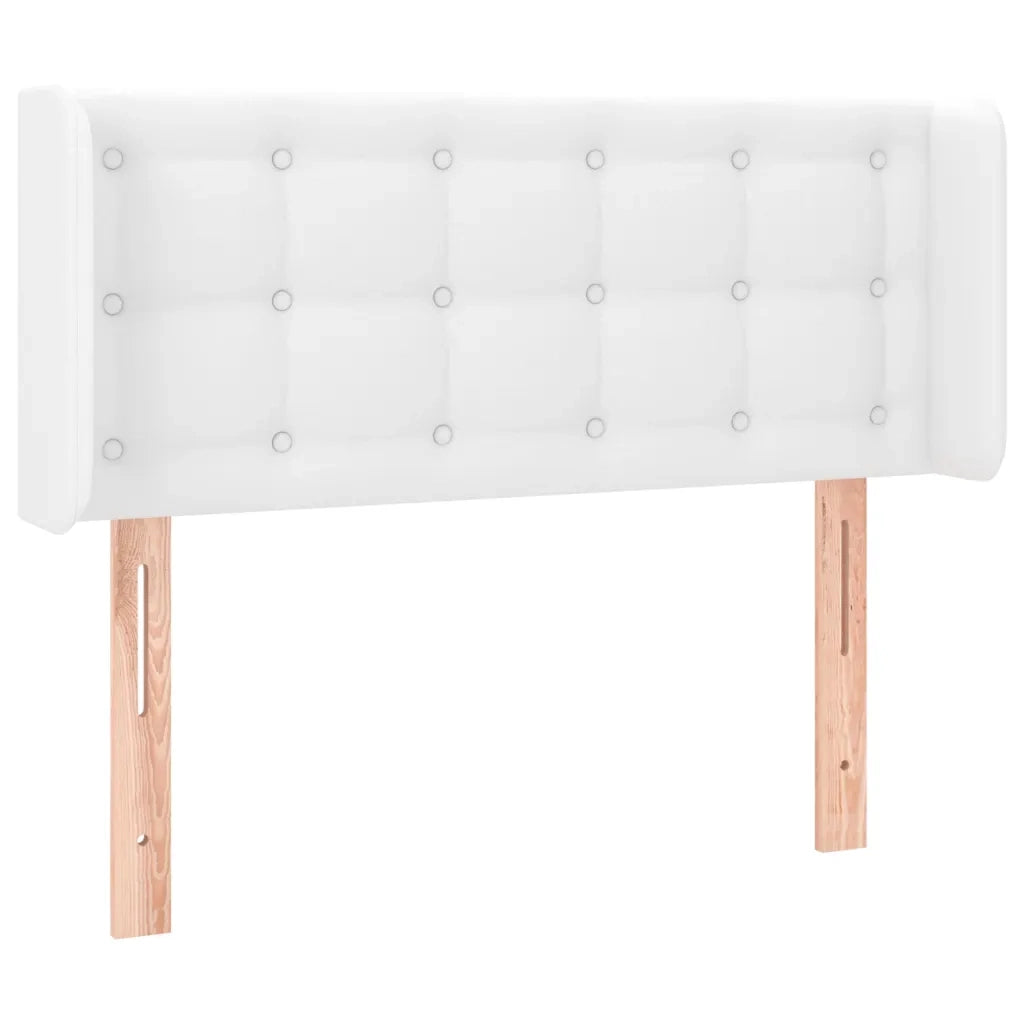 Testiera ad Orecchio-Testata con Orecchie Bianca 103x16x78/88 cm in Similpelle 265179