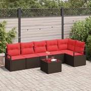 Set di divani 7 pcs Marrone polyrattan 3346414