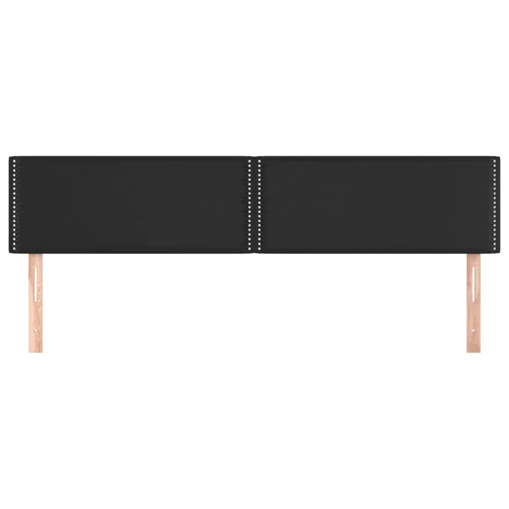 Testiera | Testata Nera 180x5x78/88 cm in Similpelle