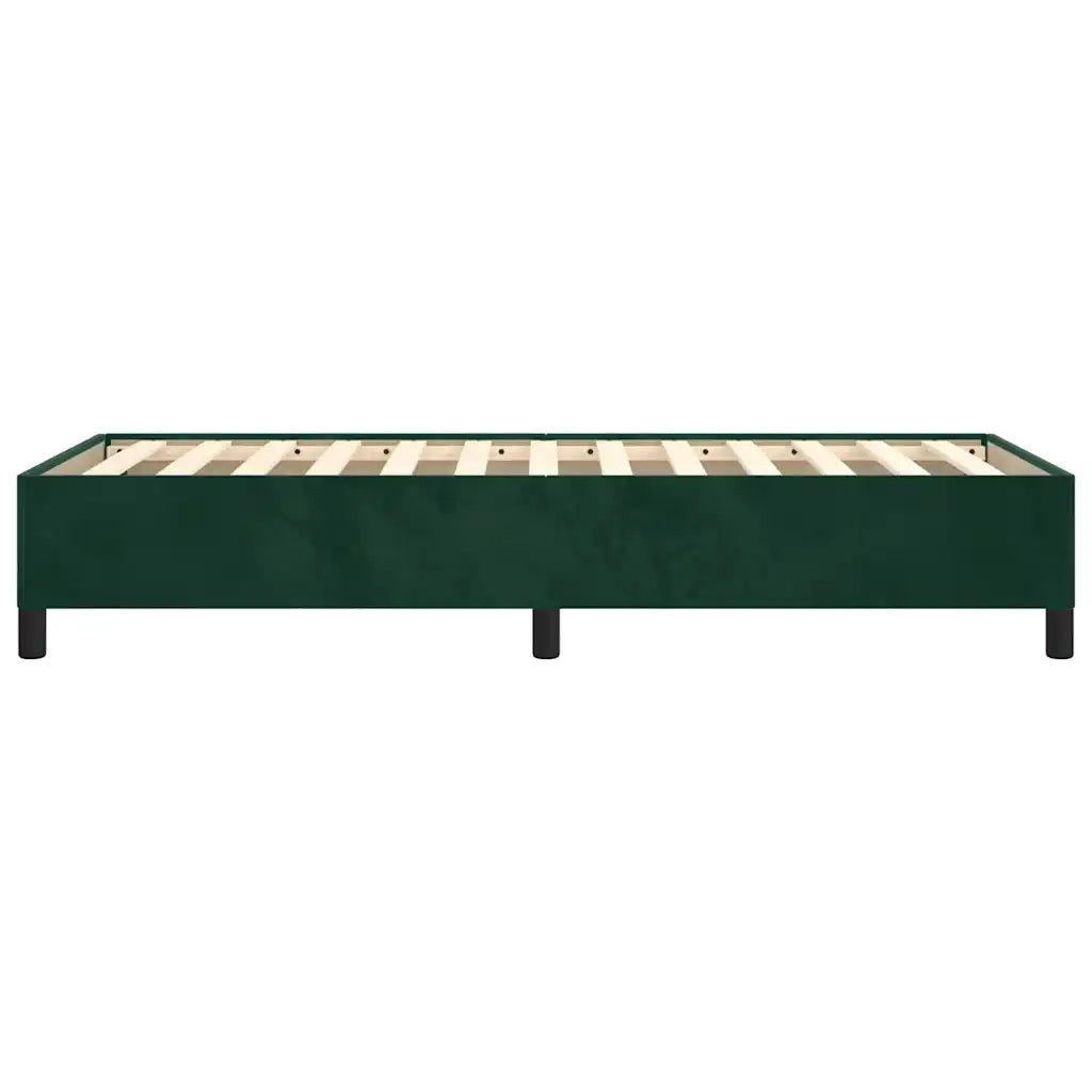 Letto singolo | Letto per adulti | Giroletto senza Materasso Verde Scuro 80x200 cm in Velluto