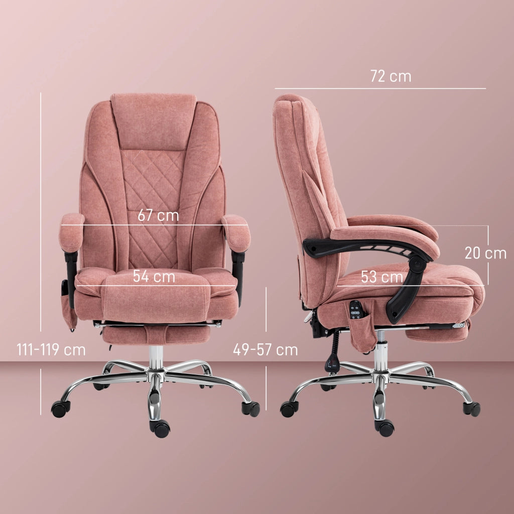 Sedia da ufficio ergonomica con schienale, braccioli e rotelle ¨C Minimal ¨C rosa