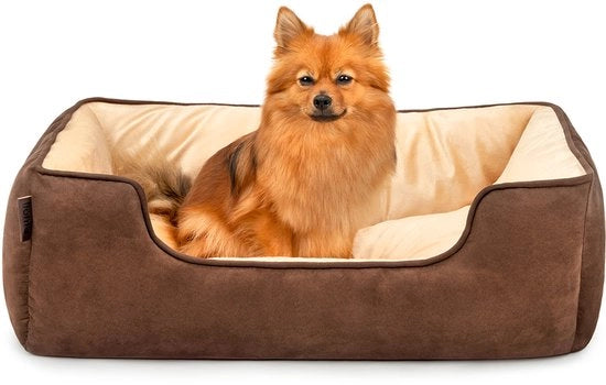 Cuscino per cani riutilizzabile, morbido e confortevole 80x60 cm marrone/camoscio