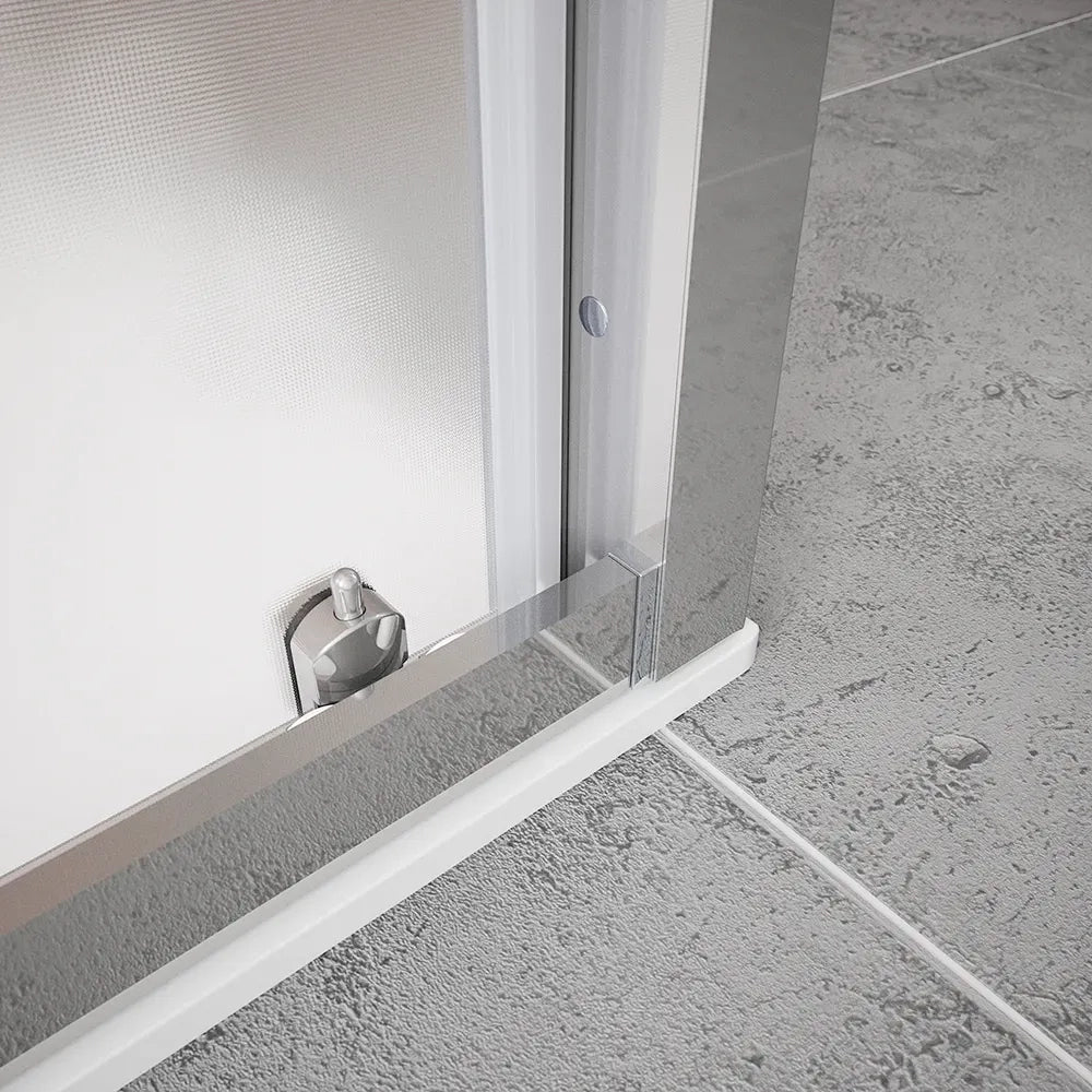 Box doccia 110x90 cm scorrevole vetro 6mm stampato profili cromati h185 | Tonga