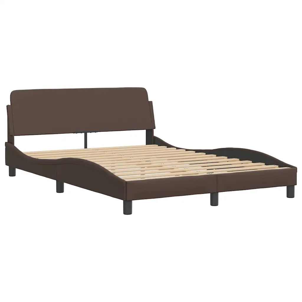Giroletto con LED senza Materasso-Struttura Letto Hvar Marrone 140x190 cm