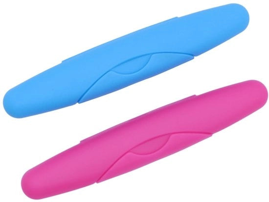 Trovatore di spazzolini da denti portatile - Protezione per spazzolini da denti - Contenitore di conservazione - Bagaglio per viaggio - 2 pezzi - Progettazione igienica - Contenitore per spazzolini da denti