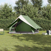 Tenda Familiare con tetto Verde e Bianco 256 x 256 x 185 cm 4100676