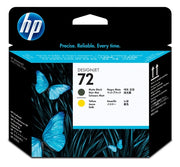 HP Testina di stampa nero opaco e giallo 72