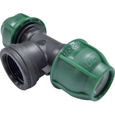 TEE A COMPRESSIONE FILETTO FEMMINA PN10 - MM 32X3/4F- 5 pezzi