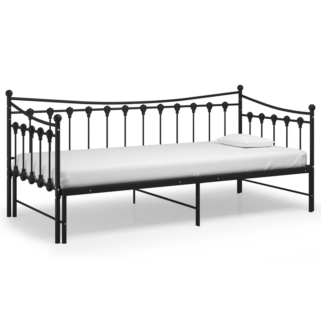 Telaio Divano letto | Sof¨¤ letto | Letto singolo Estraibile Nero in Metallo 90x200 cm