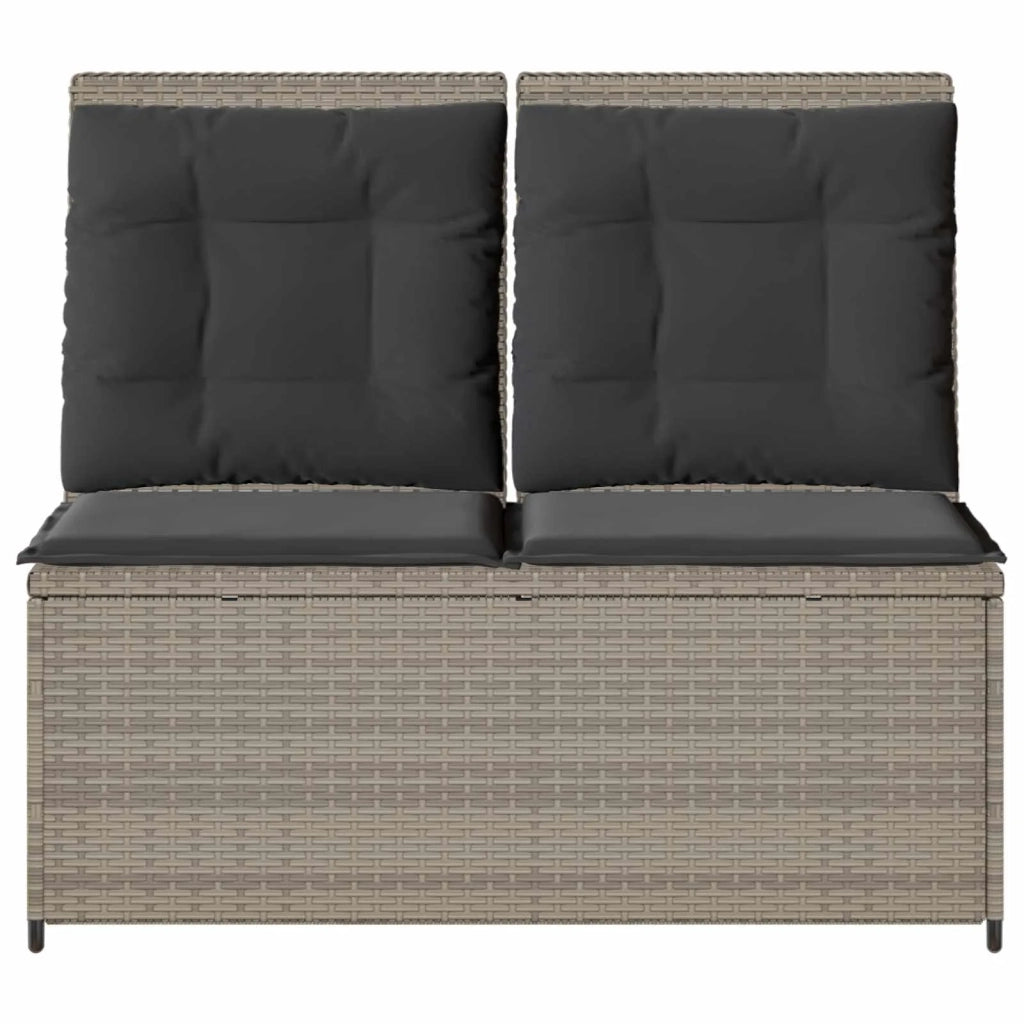 Panchina da giardino Grigio chiaro polyrattan 3394472