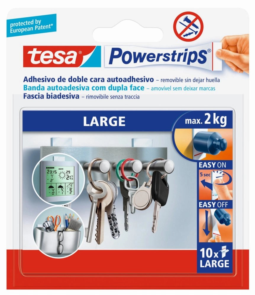 15pz tesa powerstrips 10 strisce biadesive cod:ferx.90801