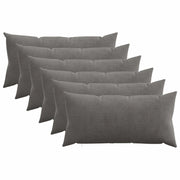 Federa 6 pcs HEERLEN Grigio Scuro 40 x 80 cm corduroy 909905
