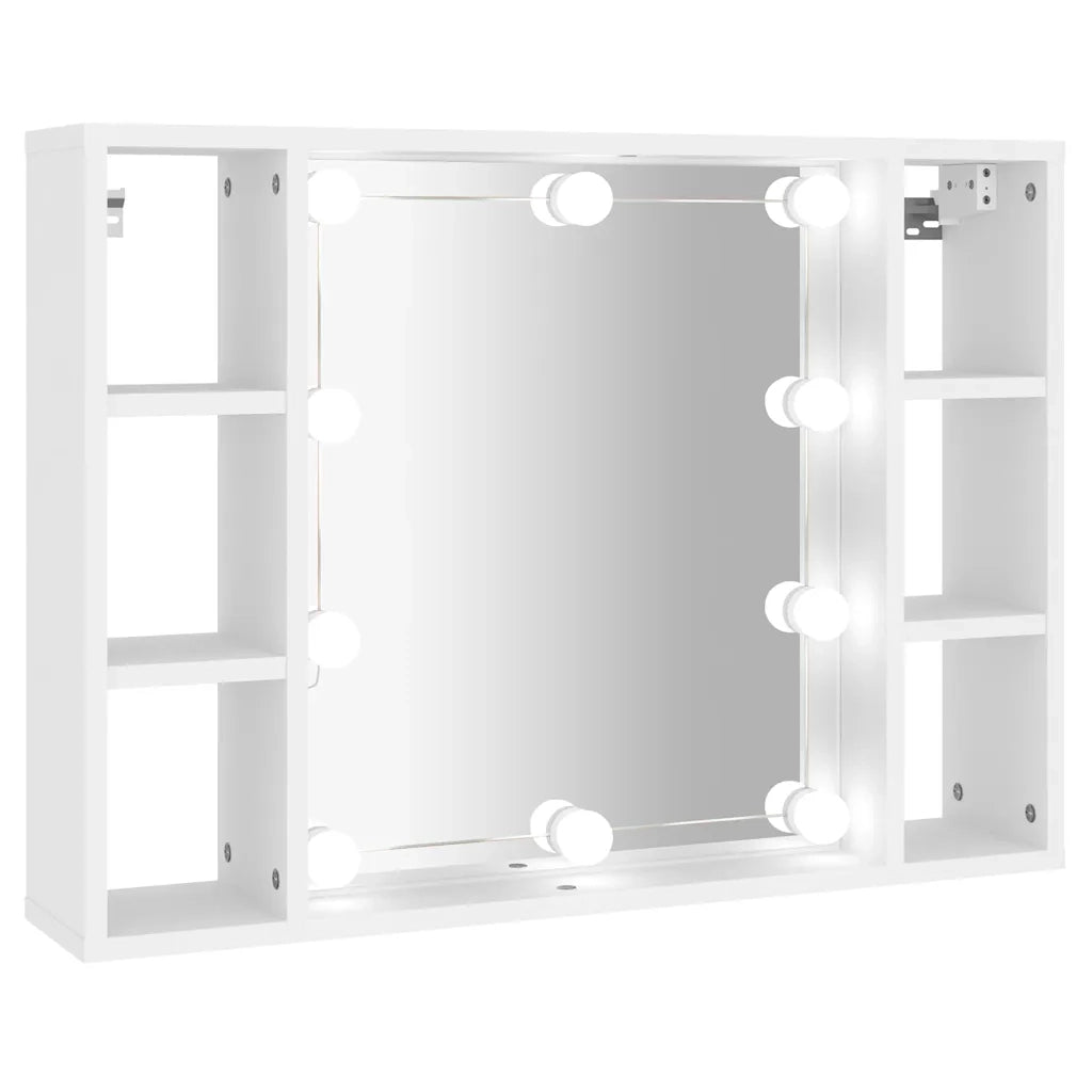 Mobile a Specchio con LED Bianco 76x15x55 cm 808855