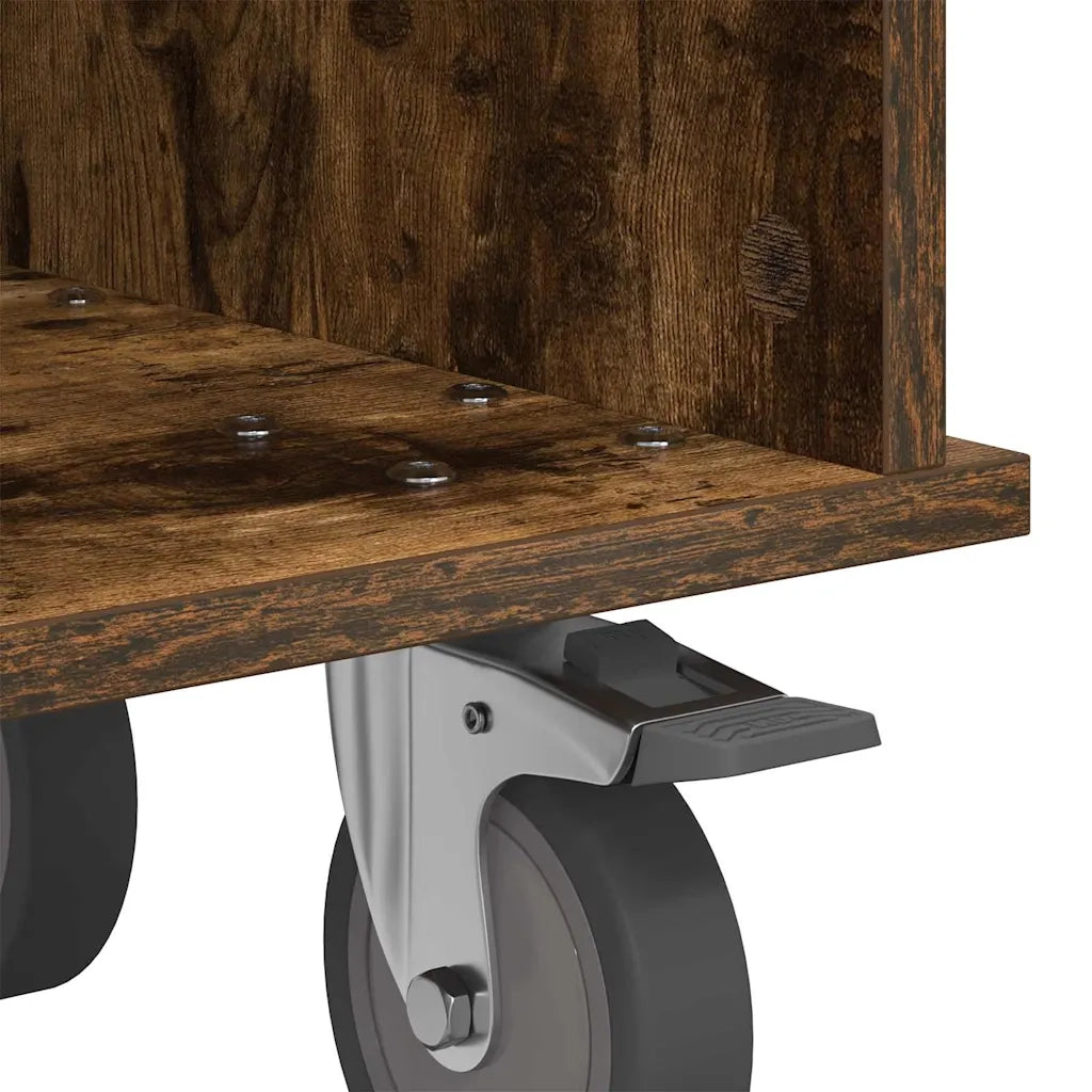Supporto TV-Credenza per TV-Mobile TV Rovere fum¨¦ 68,5 x 35 x 35 cm Legno multistrato