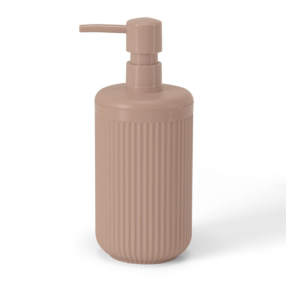Dispenser sapone rosa in plastica rigida cannettata Arizona